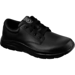 Image of Skechers Fourche Mens Slip Resistant Work Shoes Black Size 8