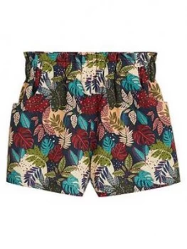 Image of Mango Girls Floral Print Shorts - Multi
