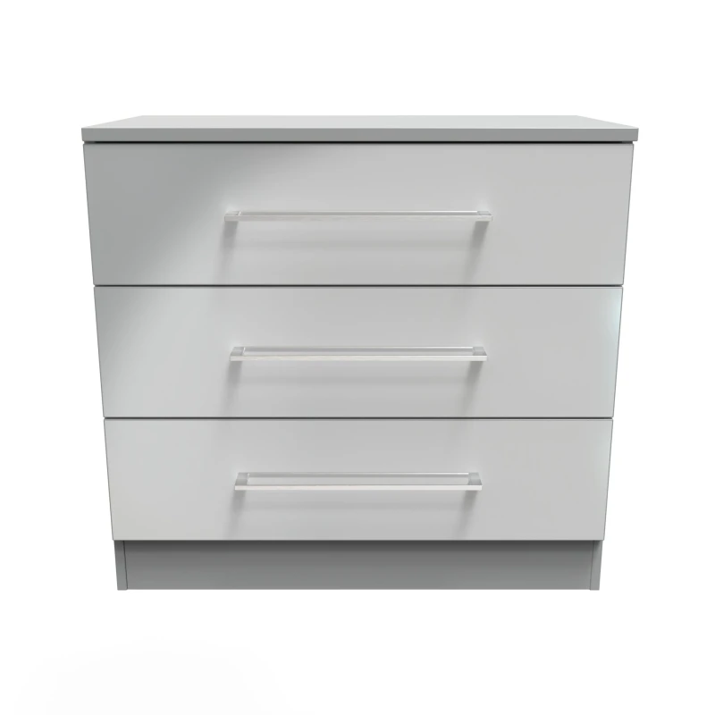 Image of Chester 3 Drawer Chest In Uniform Grey & Dusk Grey (Ready Assembled)
