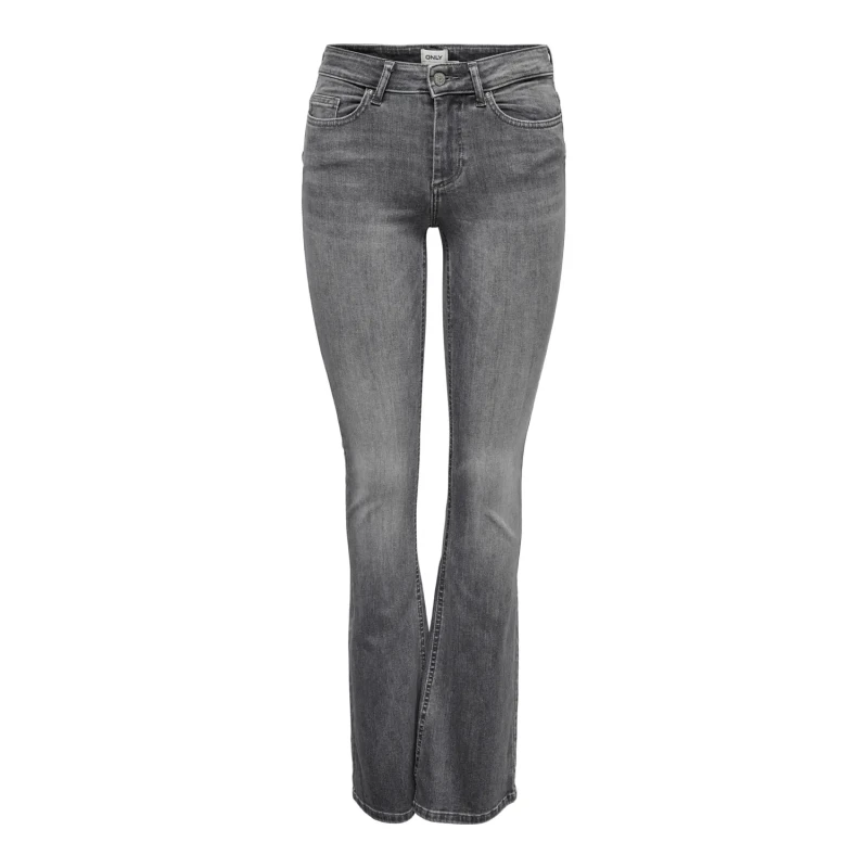 Image of Only Womens mid-flare jeans Only Onlblush tai0918 Gris Female Sx30