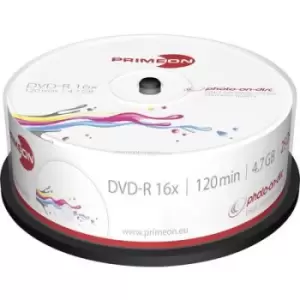 Image of Primeon 2761205 Blank DVD-R 4.7 GB 25 pc(s) Spindle Printable