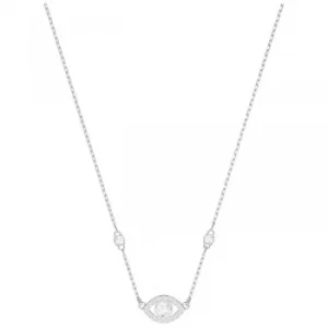 Image of Ladies Swarovski Silver Plated Luckily Evil Eye Necklace