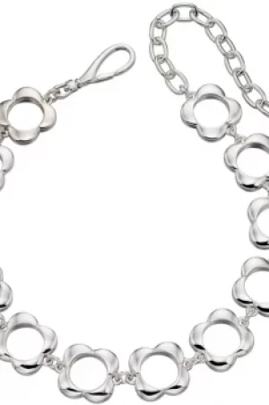 Image of Ladies Orla Kiely Silver Plated Open Flower Choker Necklace N4158