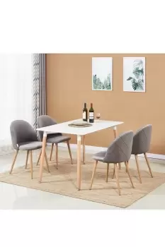 Image of 'Lucia Halo' Dining Set with a Table and Chairs Set of 4