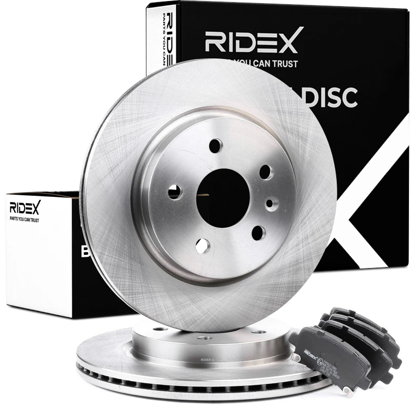 Image of MAPCO 47700 Brake disc and pads set with accessories, Rear Axle, Brake Disc Type: internally vented, with acoustic wear warning, with anti-squeak plat