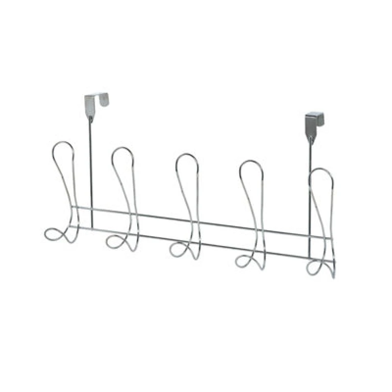 Image of Showerdrape Lyrical Over Door Storage Hooks Silver