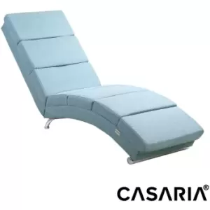 Image of Chaise Longue Relaxing Faux Leather Lounger Reclining Living Room Single Chair Recliner Bedroom Office Seat Stoff petrol (de) - Casaria