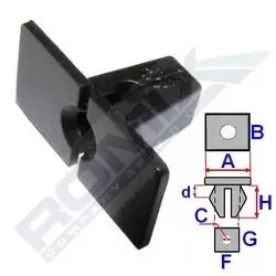 Image of ROMIX Clip, trim-/protection strip 15509 1H0853947,1H0853947,1H0853947 1H0853947