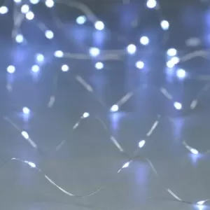Image of Festive 5m Multifunction Battery Fairy Lights 50 Cool White LEDs