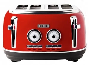 Image of Haden Jersey 4 Slice Toaster 199386 in Red