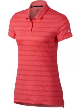Image of Nike Golf Dry Golf Stripe Polo Hot Pink