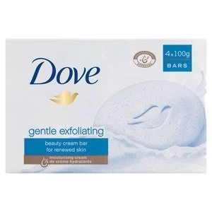 Image of Dove Exfoliating Cream Bar 100g x 4