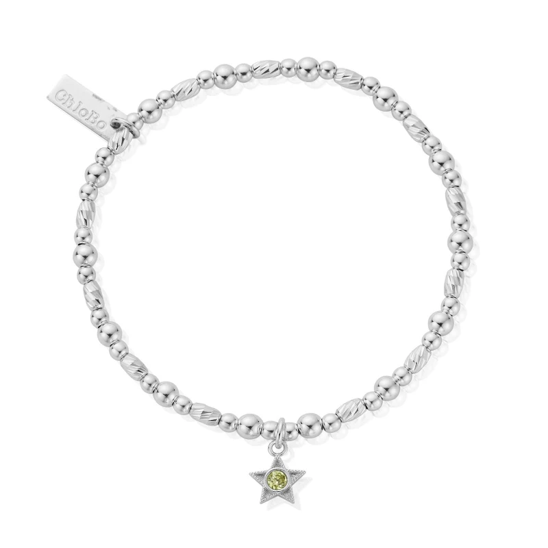 Image of ChloBo SBBCB3494 August Birthstone Bracelet - 925 Sterling Jewellery