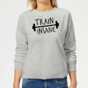 Image of Train Insane Womens Sweatshirt - Grey - 4XL