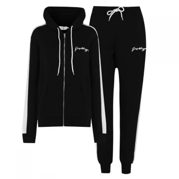 Image of Hype Black Scribble Logo Womens Tracksuit Set - Black
