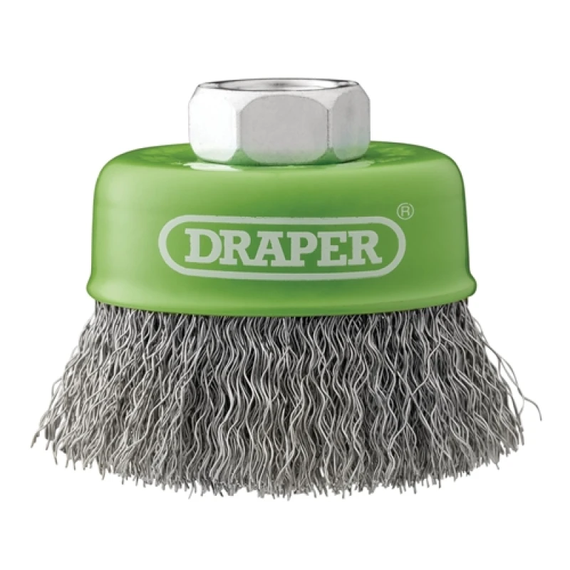 Image of Draper Stainless-Steel Crimped Wire Cup Brush, 65mm, M14 8051