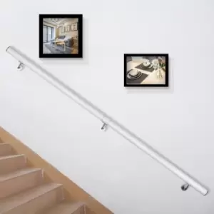 Image of VEVOR Stair Handrail 6ft Length Stair Rail Aluminum Handrails for Stairs 200lbs Load Capacity Stairway Railing Long Steel Pipes Hand Rails for Indoor