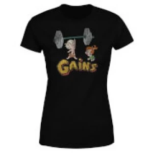 Image of The Flintstones Distressed Bam Bam Gains Womens T-Shirt - Black - M
