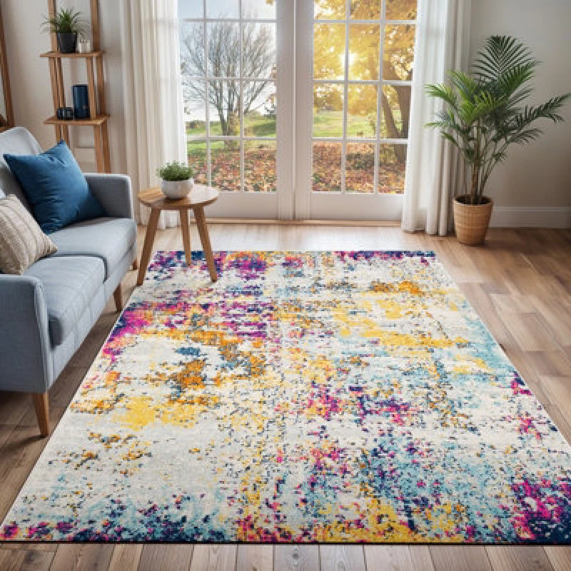 Image of Livabliss Abstract Rug Abstract Modern Marble Medium Grey Rug Sarah Area Rug 160 X 220 Cm - Easy Care, Ideal For Living Room & Bedroom