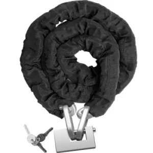 Image of VEVOR Heavy Duty Chain Lock, 118" Long Chain Security Chain and Lock Kit, 0.4" Premium Case-Hardened Chain Pure Brass Lock Core with 3 Keys, Fit for M