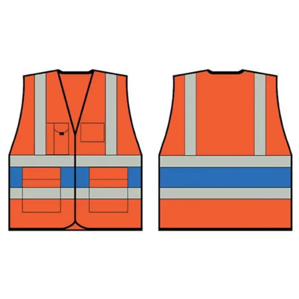 Image of Beeswift Beeswift High Visibility Executive Vest Orange/Royal Blue M HVV45RBM