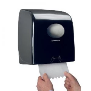 Image of AQUARIUS Hand Towel Dispenser Slim Roll Plastic Black