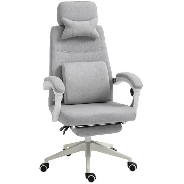 Image of Ergonomic Home Office Chair with Footrest Height Adjustable