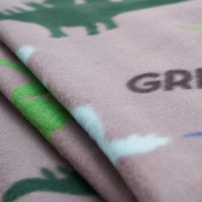 Image of OHS OHS Pack of 10 Printed Fleece Blanket Throw in Grey Size: 120cm x 150cm Grey 120cm x 150cm Unisex 5027434145799