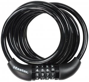 Image of Master Lock Black Cycle Cable Bike Lock - 1.8m