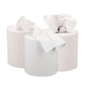 Image of 2Work White 2 PlyCentrefeed Roll 150 Metres Pack of 6 KF03804
