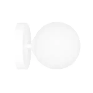 Image of Emibig Bior White Globe Wall Lamp with White Glass Shades, 1x E14