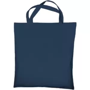Image of Jassz Bags "Cedar" Cotton Short Handle Shopping Bag / Tote (One Size) (Indigo) - Indigo