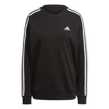 Image of adidas Essentials Studio Lounge 3-Stripes Sweatshirt Wome - Black