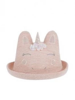 Image of Monsoon Baby Girls Unicorn Bowler Hat - Pink