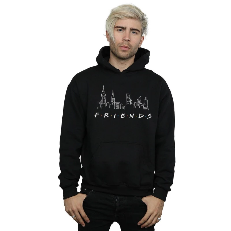 Image of Friends Friends Men Skyline Logo Hoodie in Black Size: Small Black S Male 5059568289704
