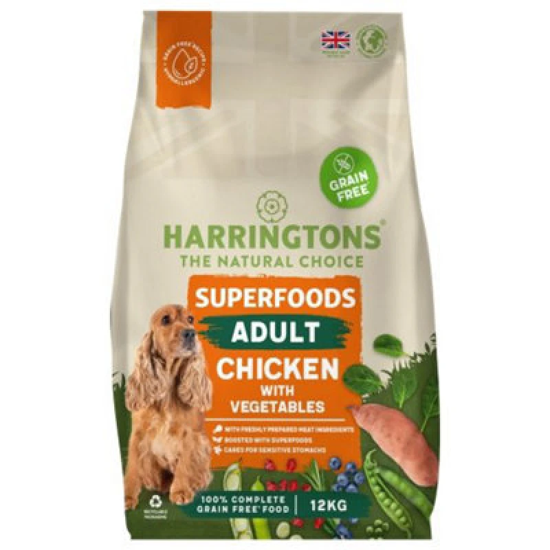 Image of Harringtons Grain Free Superfoods Chicken Dry Dog Food, 12kg