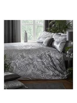 Image of Laurence Llewelyn-Bowen Llb First Dates Silver Leaf Duvet Set - Db