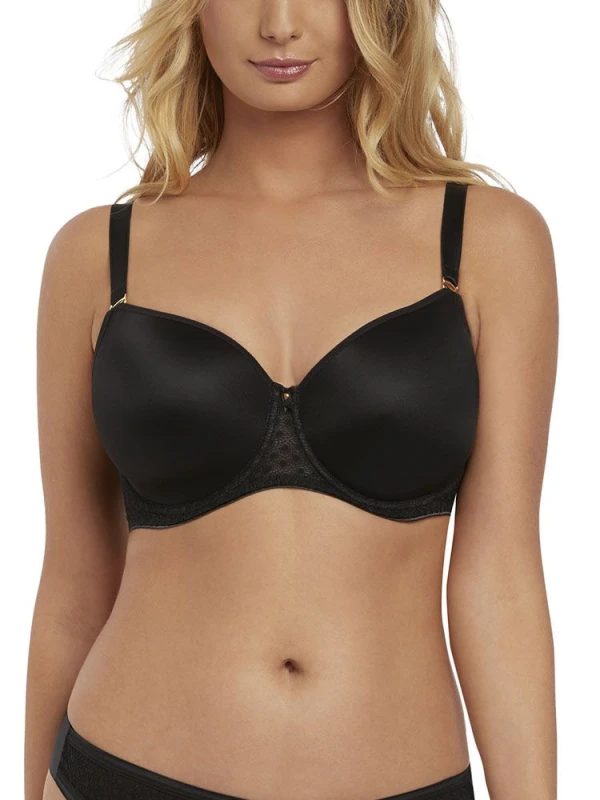 Image of Freya Womens Starlight Moulded T-Shirt Bra in Black Size: 32FF Black Female 32FF