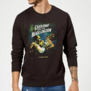 Image of Universal Monsters Creature From The Black Lagoon Vintage Poster Sweatshirt - Black