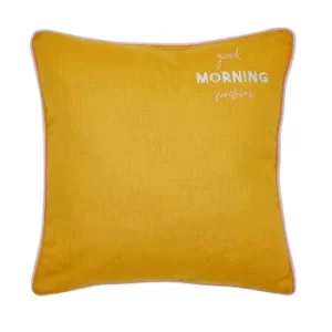 Image of Joules Good Morning Sunshine Cushion 40cm x 40cm, Gold