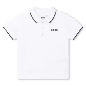 Image of Boss Boss Small Logo Polo Infant Boys - White