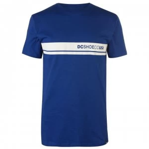 Image of DC Block Colour Short Sleeve T Shirt Mens - Blue