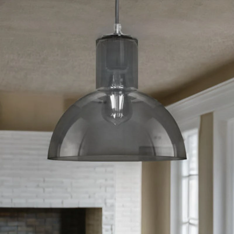 Image of Rafaelo Mobilia Smoked Grey Ceiling Light Pendant Shade