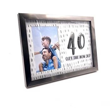 Image of 4" x 6" - Luxe Male Gunmetal Birthday Frame - 40