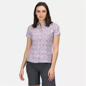 Image of Regatta Womens Mindano V Short Sleeve Shirt - Purple