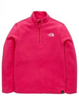 Image of The North Face The North Face Girls Glacier 14 Zip Fleece Pink Size S7 8 Years Women