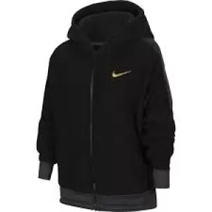Image of Nike Sportswear Printed Fleece Hoodie Junior Girls - Black