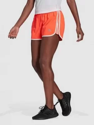 Image of adidas Marathon 20 Short 4", Red/White Size M Women