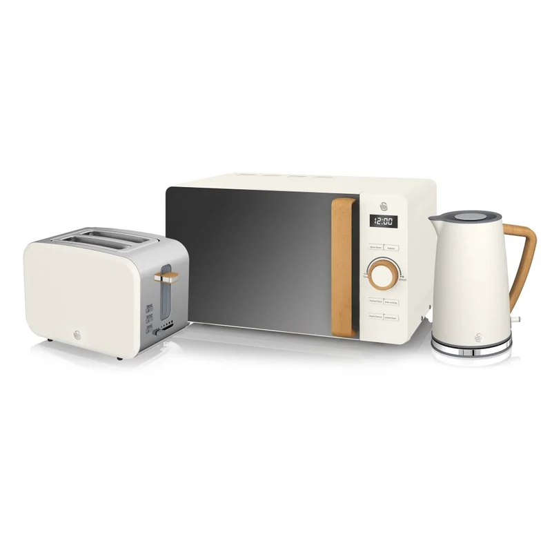 Image of Swan EEJB146 1.7L Kettle, 2 Slice Toaster & 20L Microwave Triple Pack
