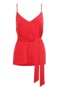 Image of French Connection Dalma Crepe Light Strappy Cami Red